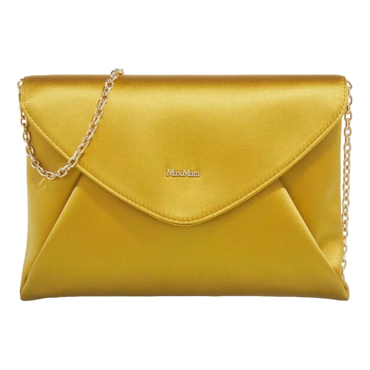 Pre-owned Max Mara Silk Crossbody Bag In Yellow