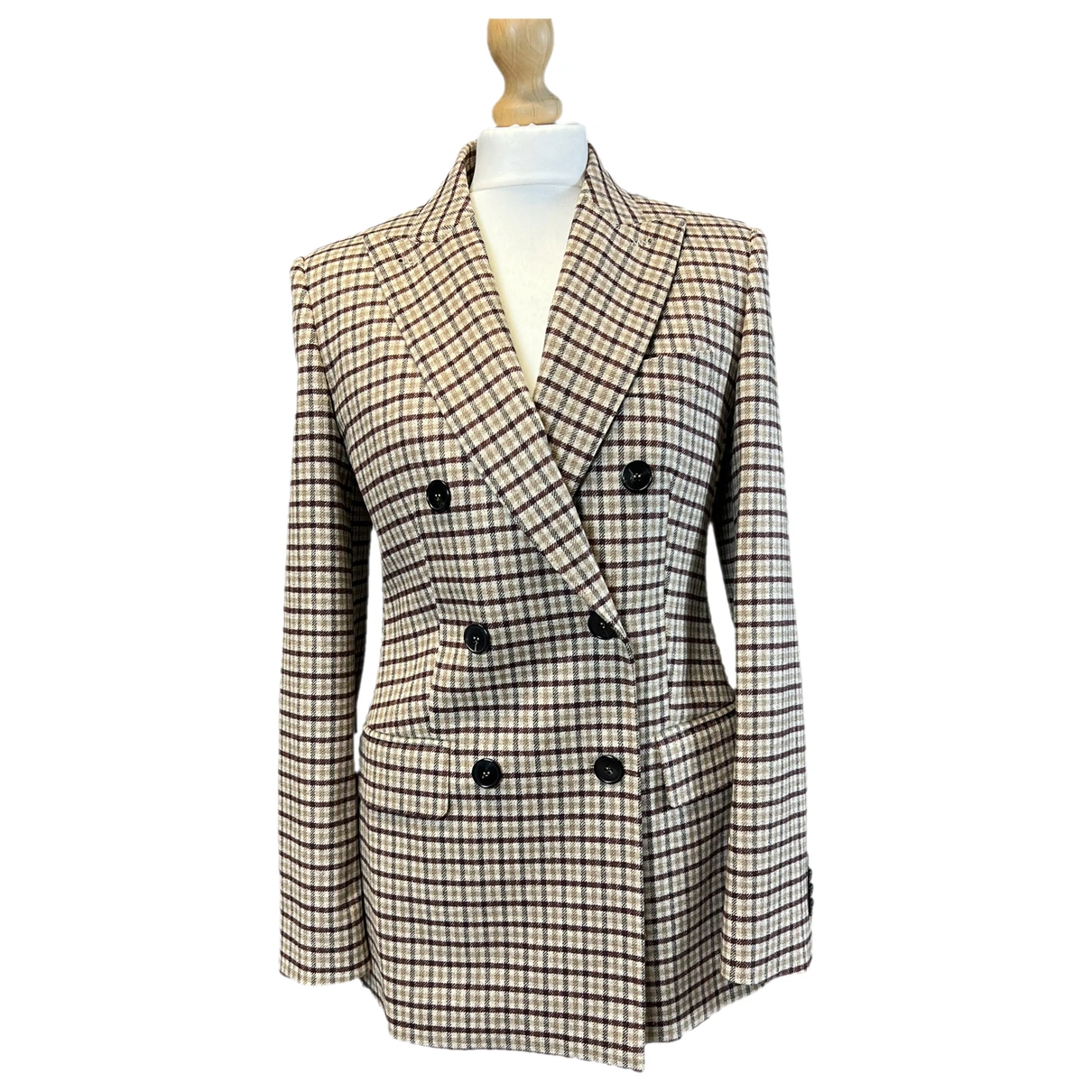 Pre-owned Max Mara Atelier Wool Suit Jacket In Multicolour