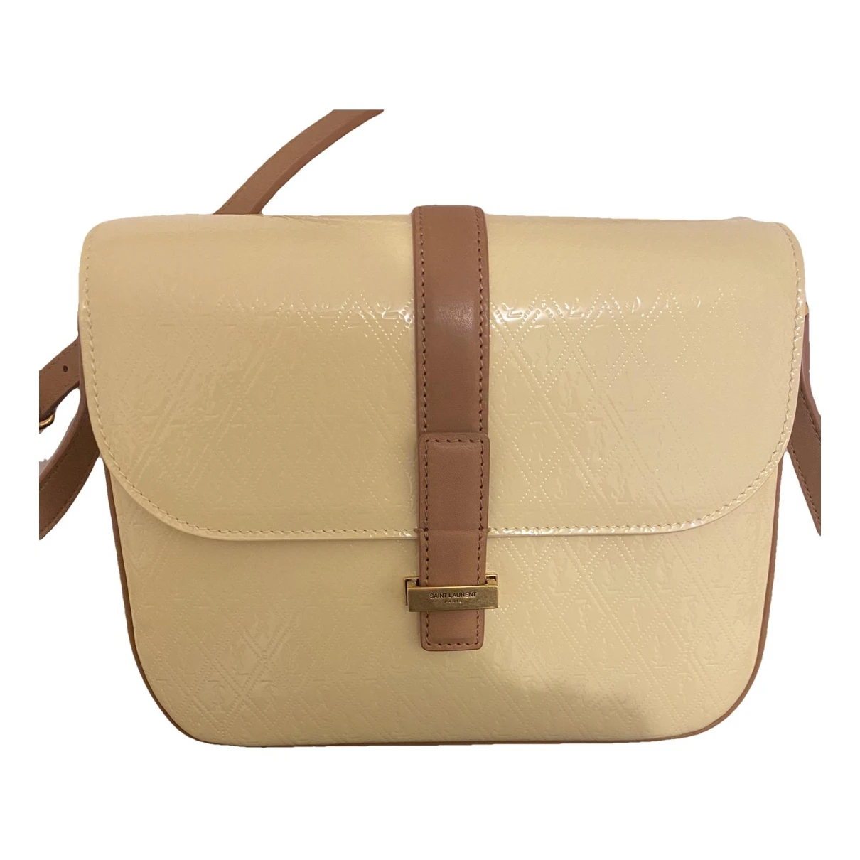 Pre-owned Saint Laurent Betty Satchel Leather Handbag In Yellow