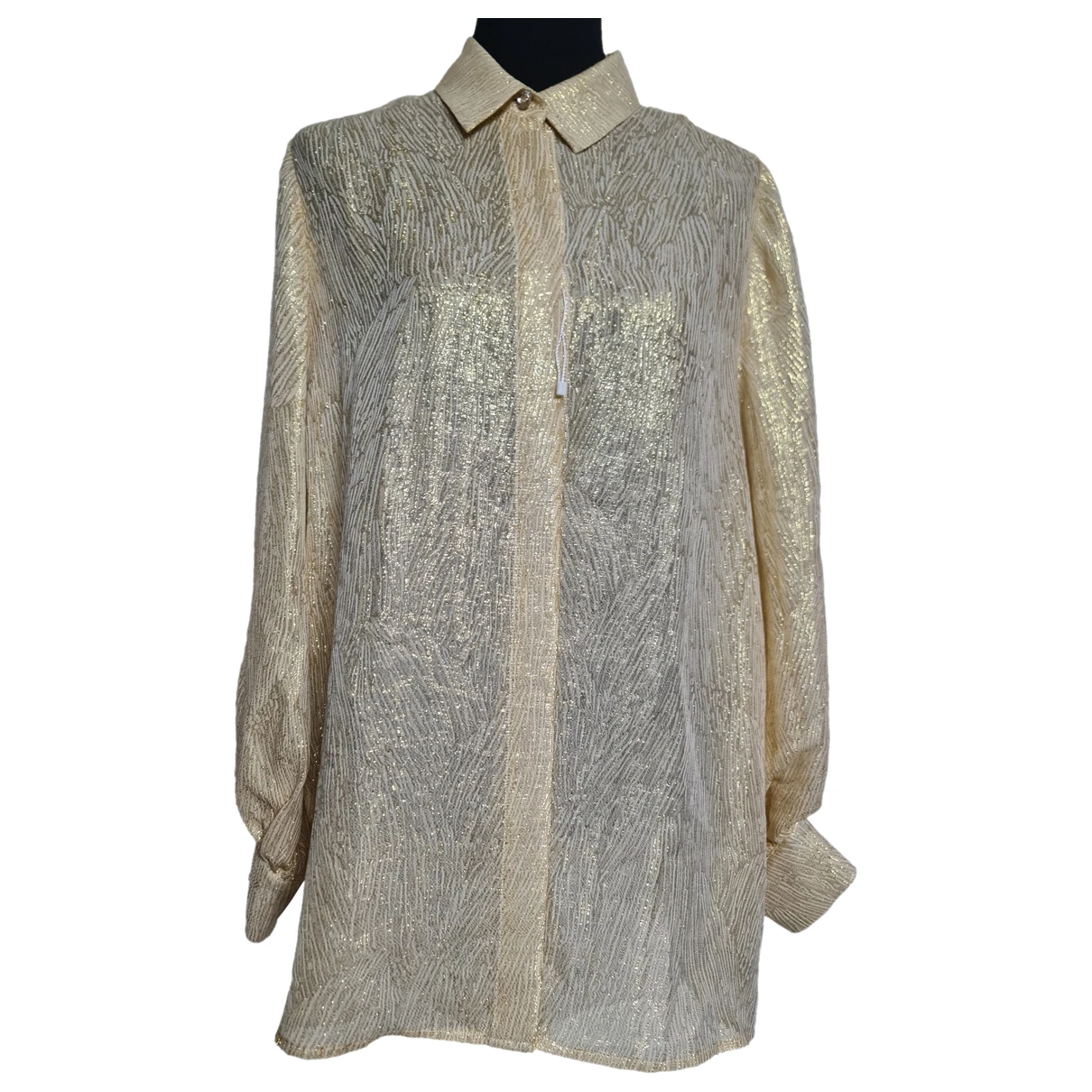 Pre-owned Max Mara Silk Blouse In Gold