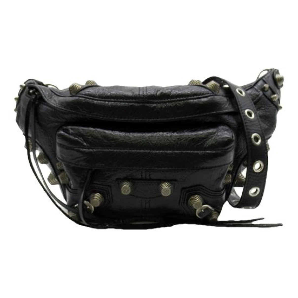 Pre-owned Balenciaga Leather Belt Bag In Black