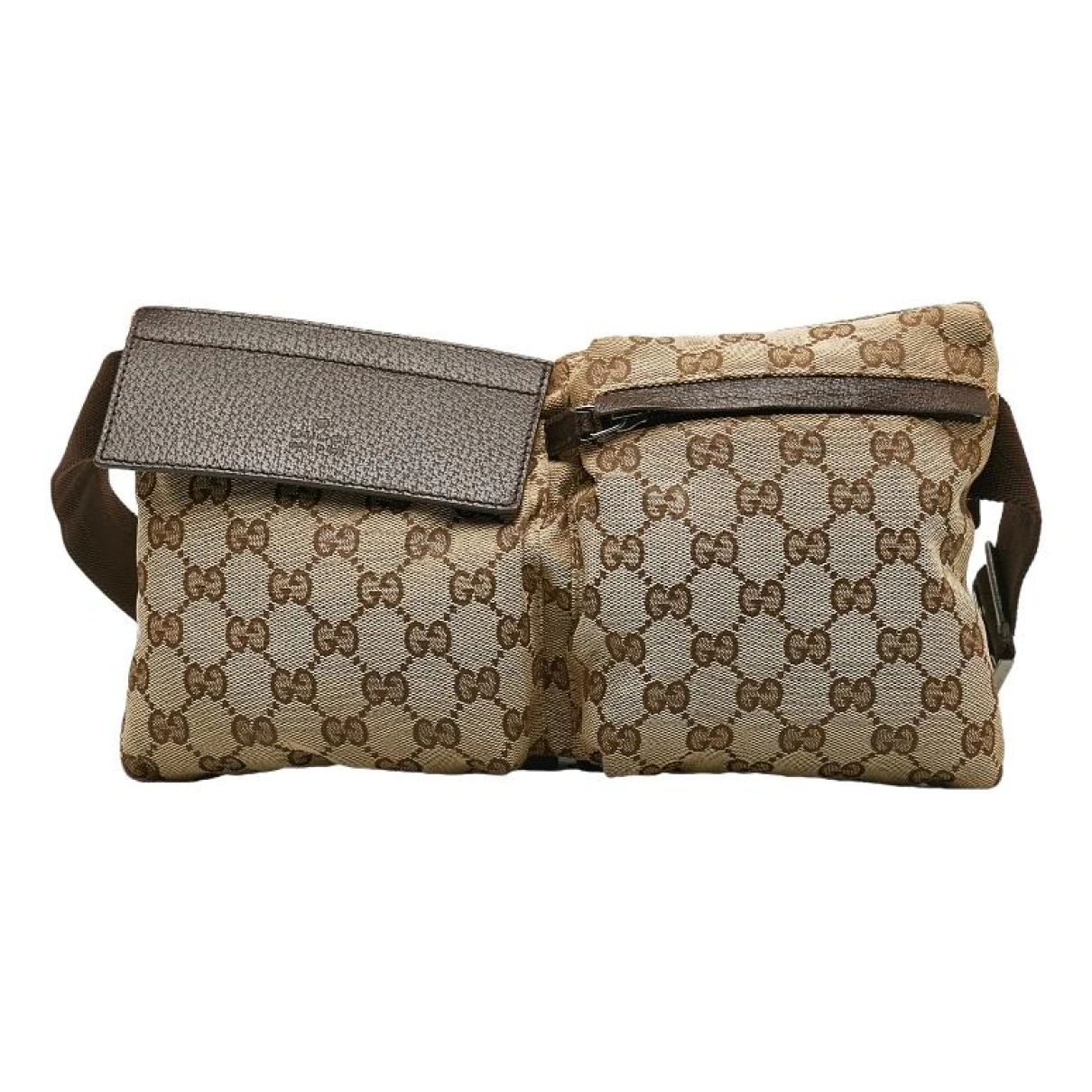 Pre-owned Gucci Cloth Belt Bag In Brown