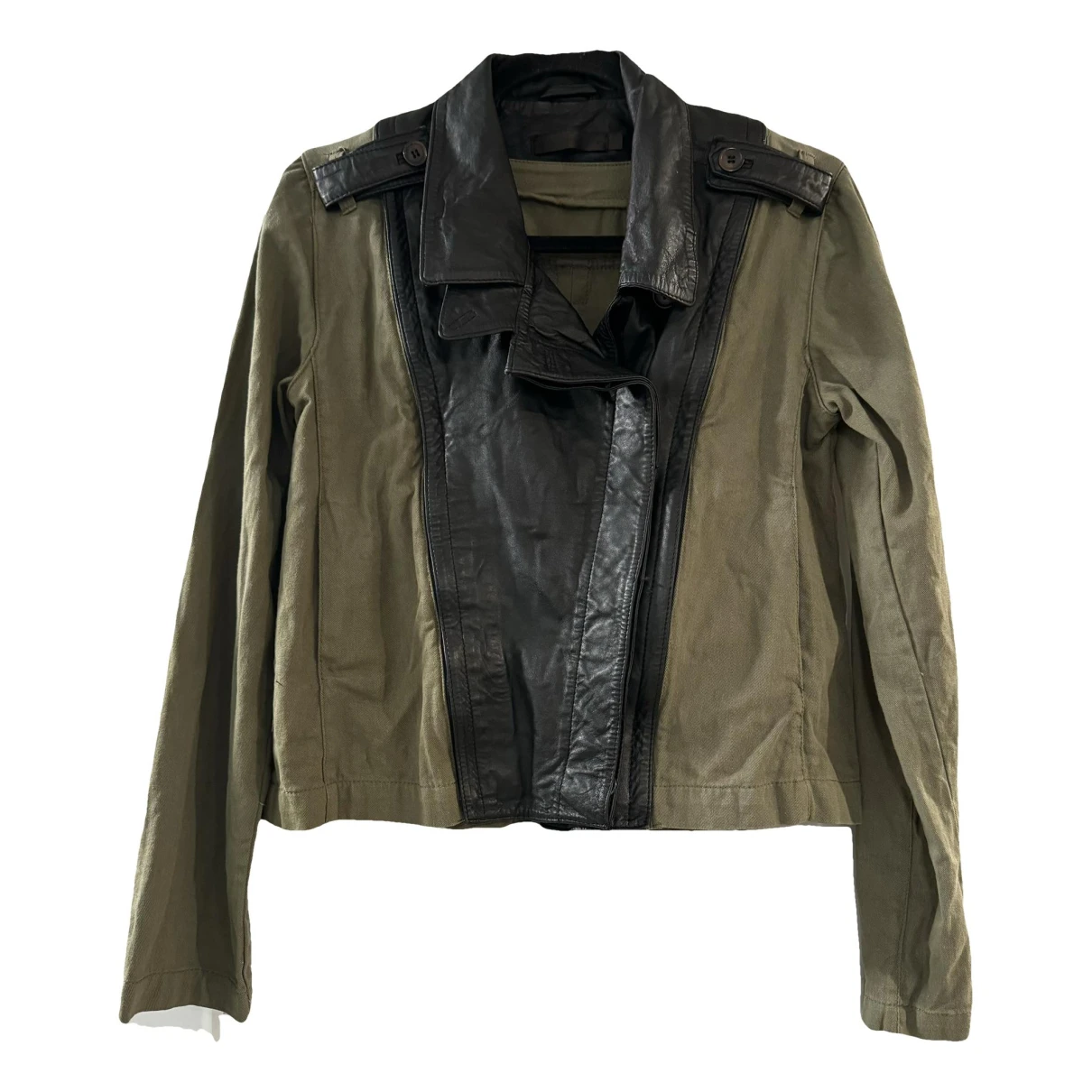 Pre-owned Nicholas K Leather Jacket In Green