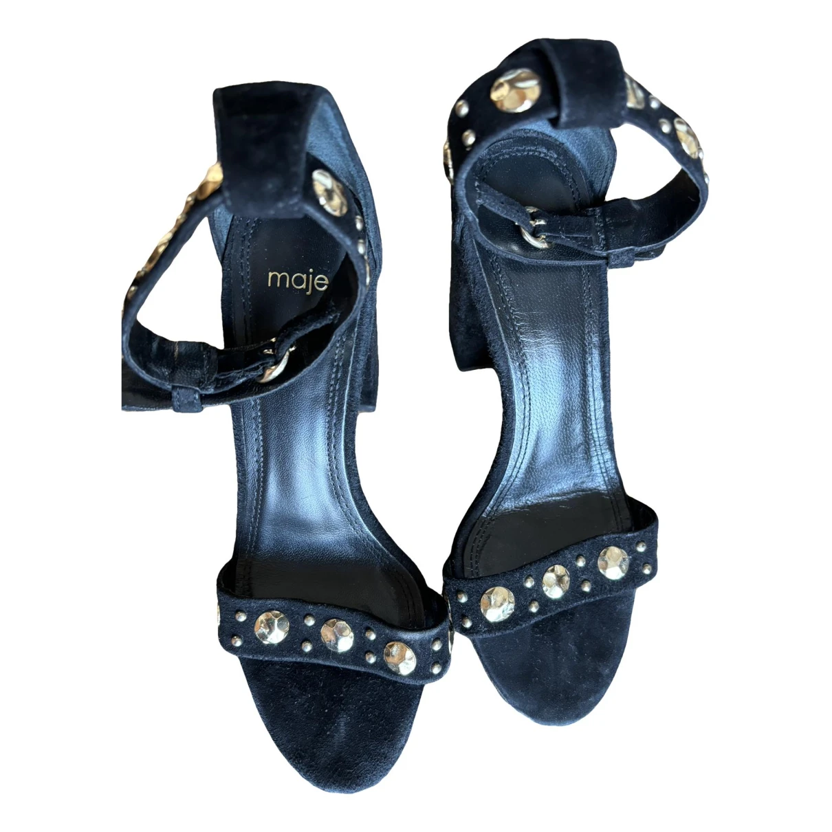 Pre-owned Maje Sandals In Black