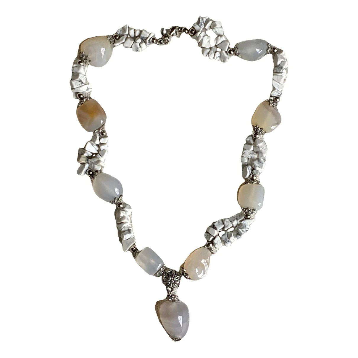 Pre-owned Schiaparelli Necklace In White