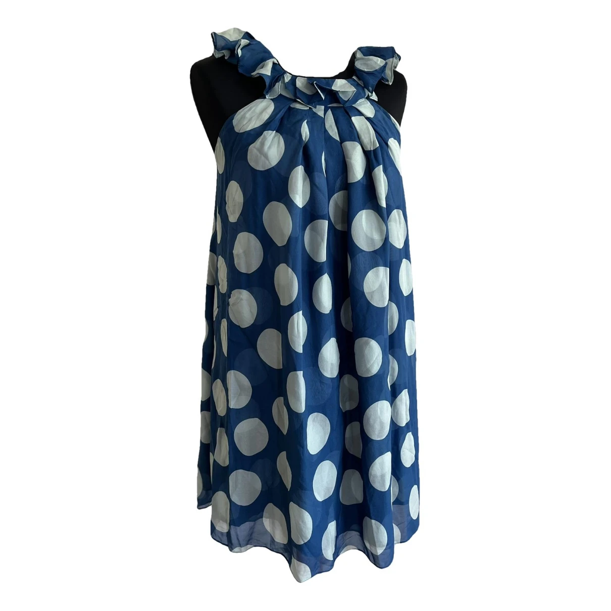 Pre-owned Cacharel Silk Mini Dress In Blue