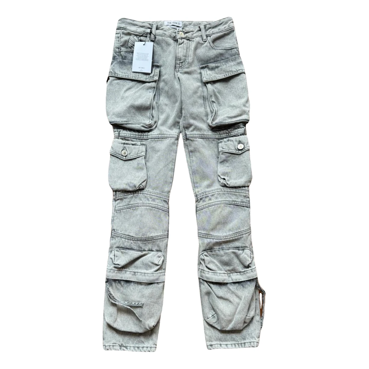 Pre-owned Attico Jeans In Grey