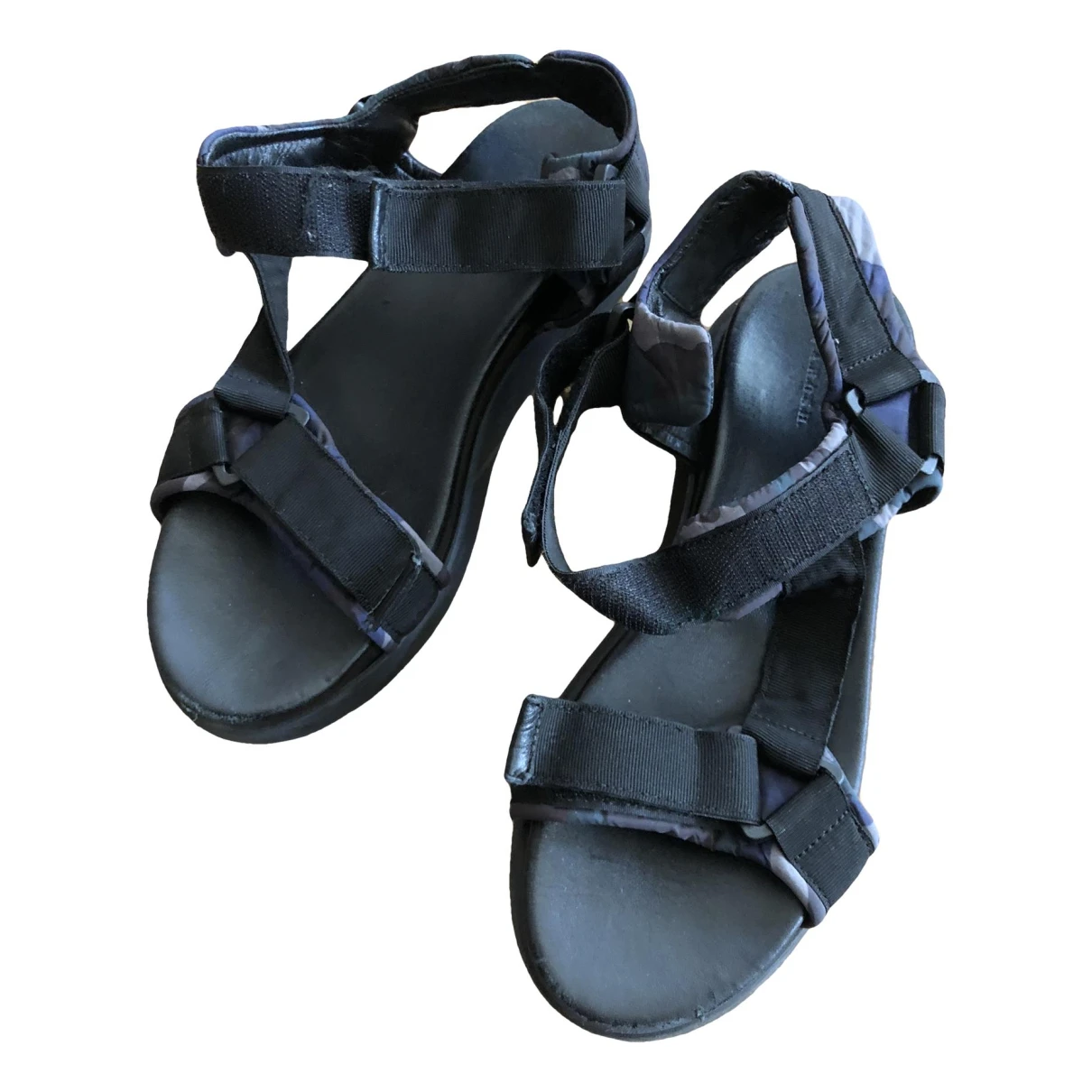 Pre-owned P.a.r.o.s.h Leather Sandals In Black