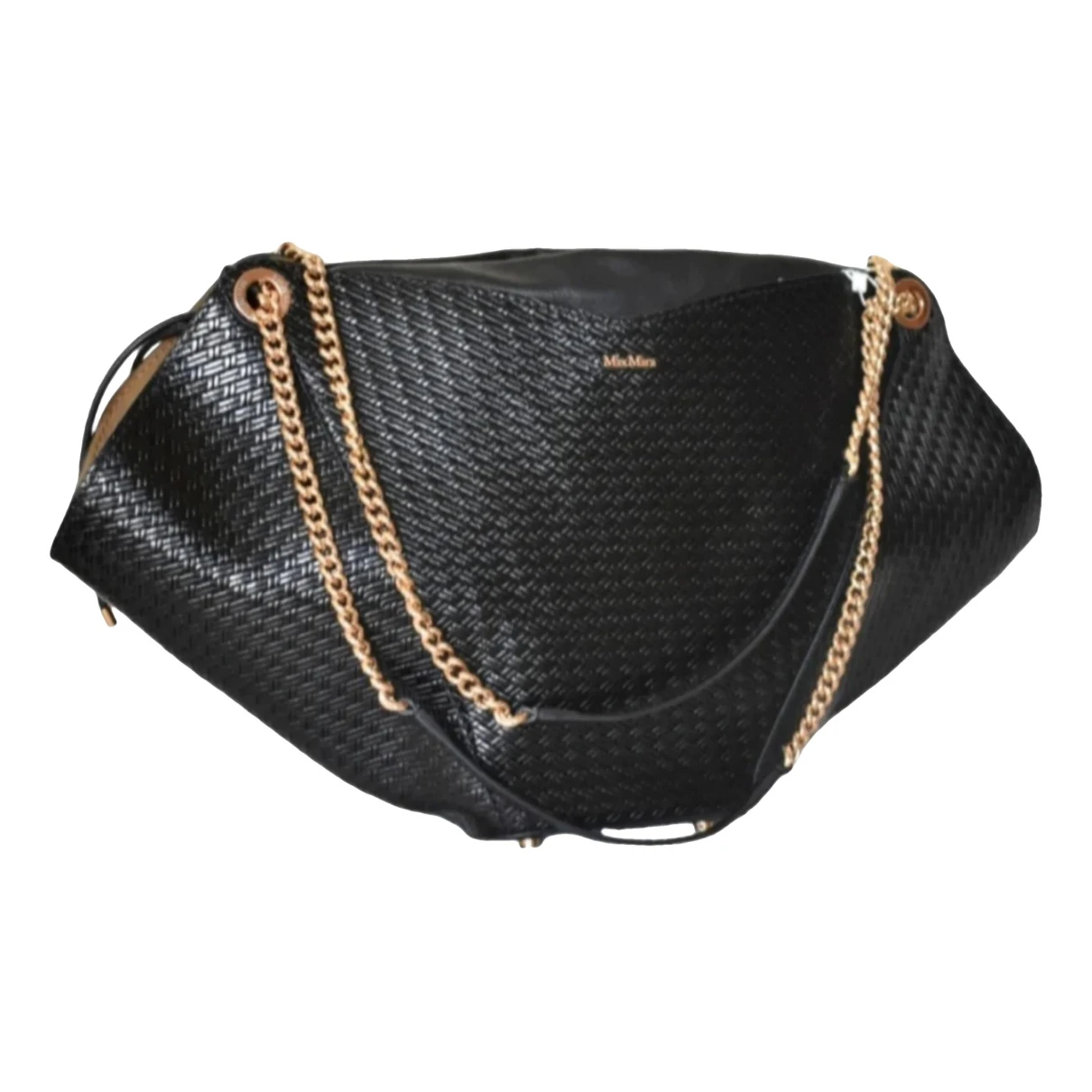 Pre-owned Max Mara Atelier Leather Handbag In Black