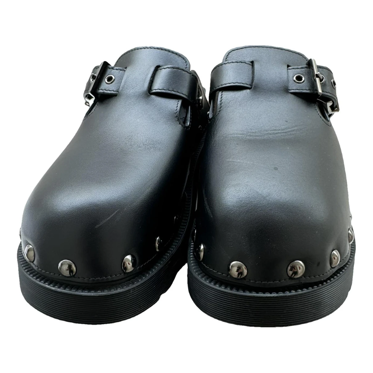 Pre-owned Dior Quake Leather Mules & Clogs In Black