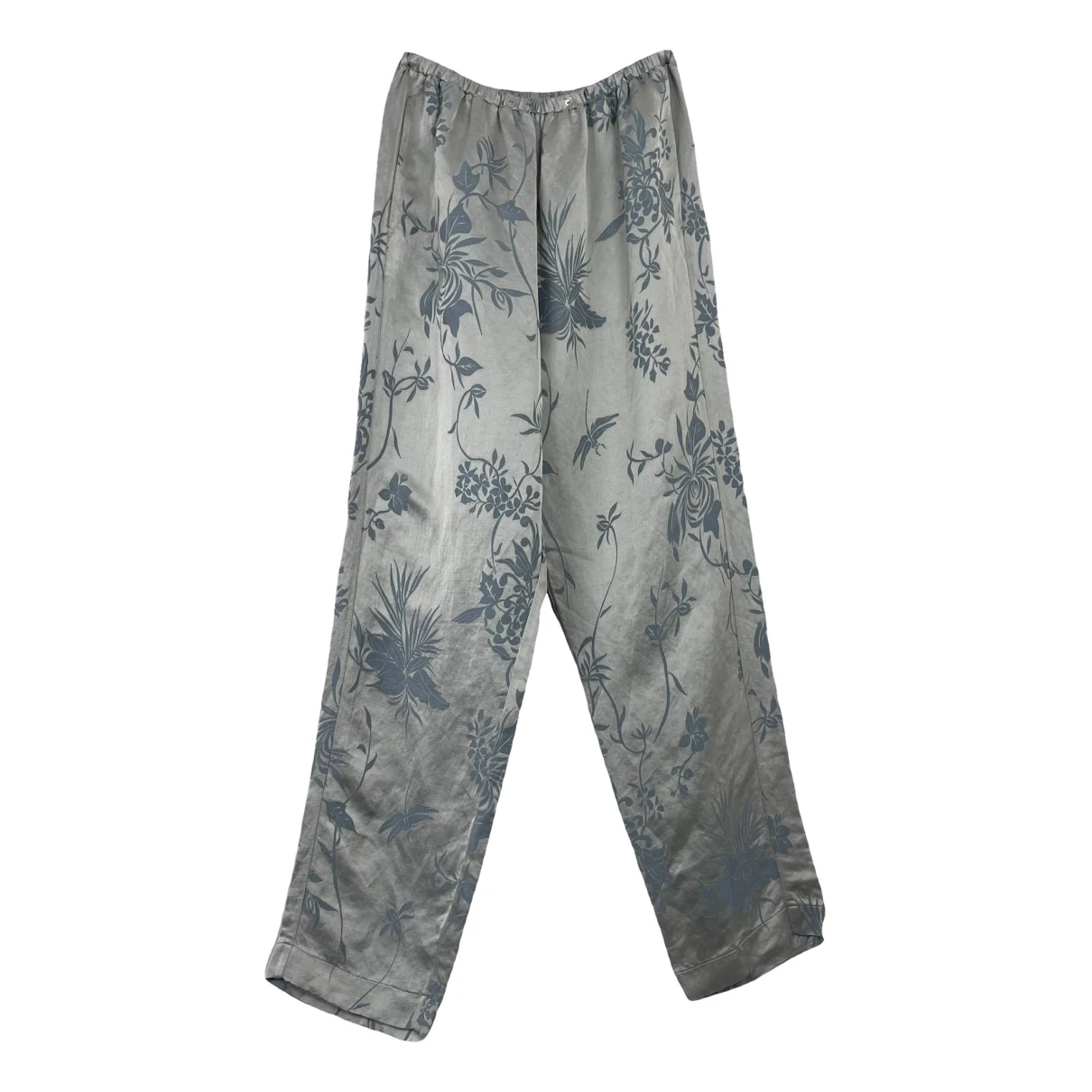 Pre-owned Forte Forte Linen Trousers In Blue