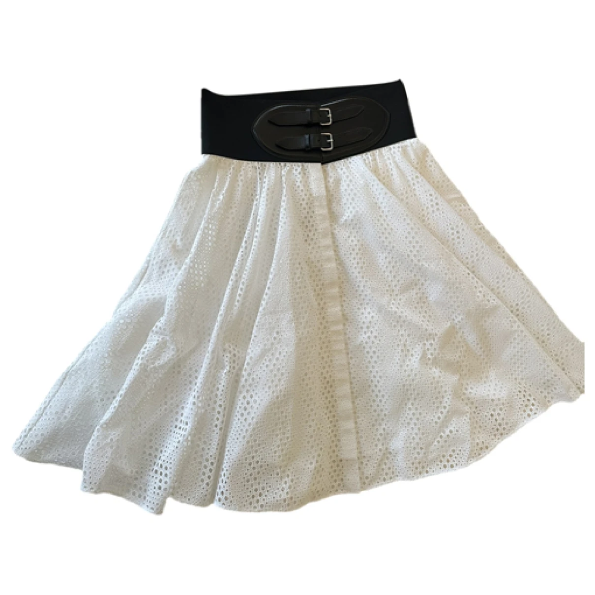 Pre-owned Alaïa Mid-length Skirt In White