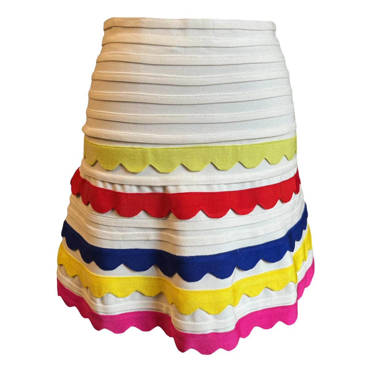 Pre-owned Herve Leger Mini Skirt In Multicolour