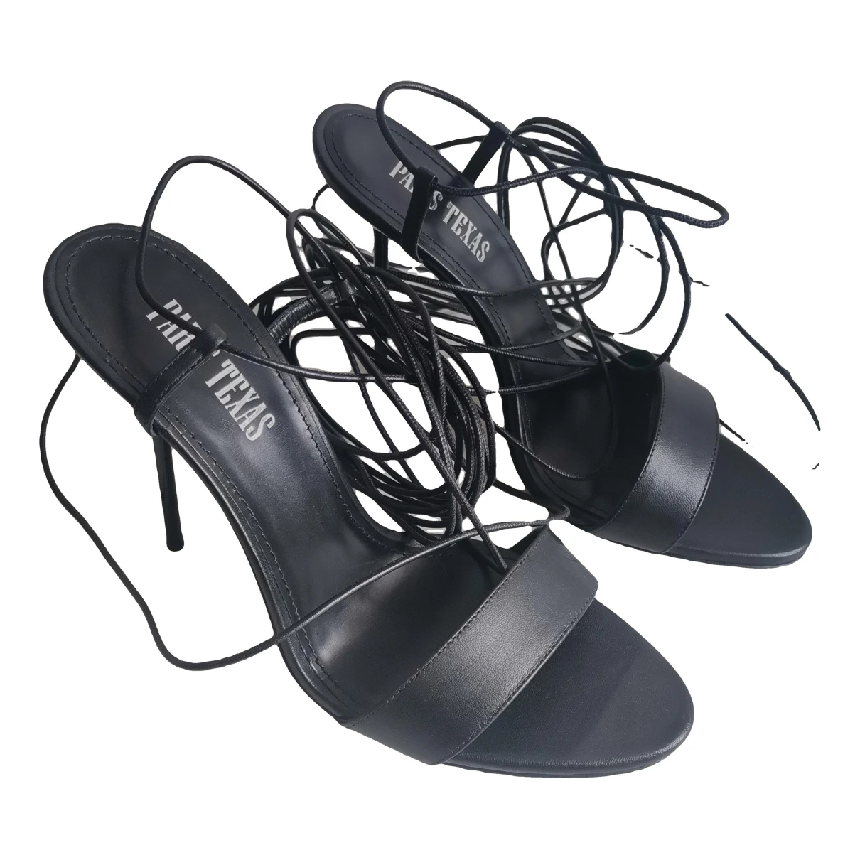 Pre-owned Paris Texas Leather Sandal In Black