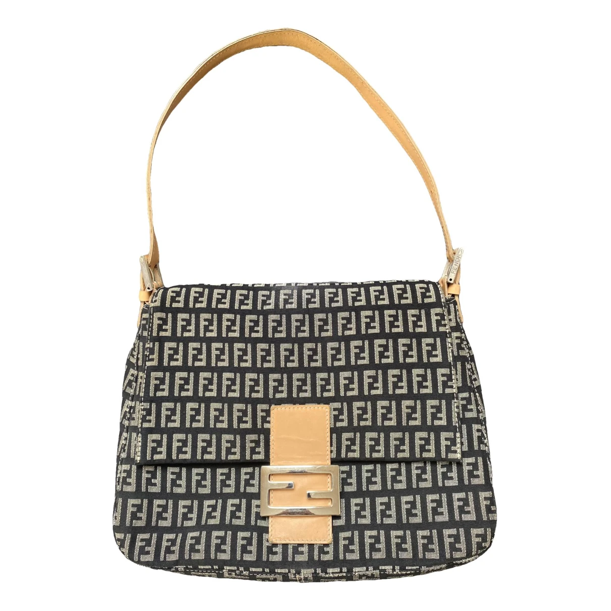 Pre-owned Fendi Mamma Baguette Handbag In Black