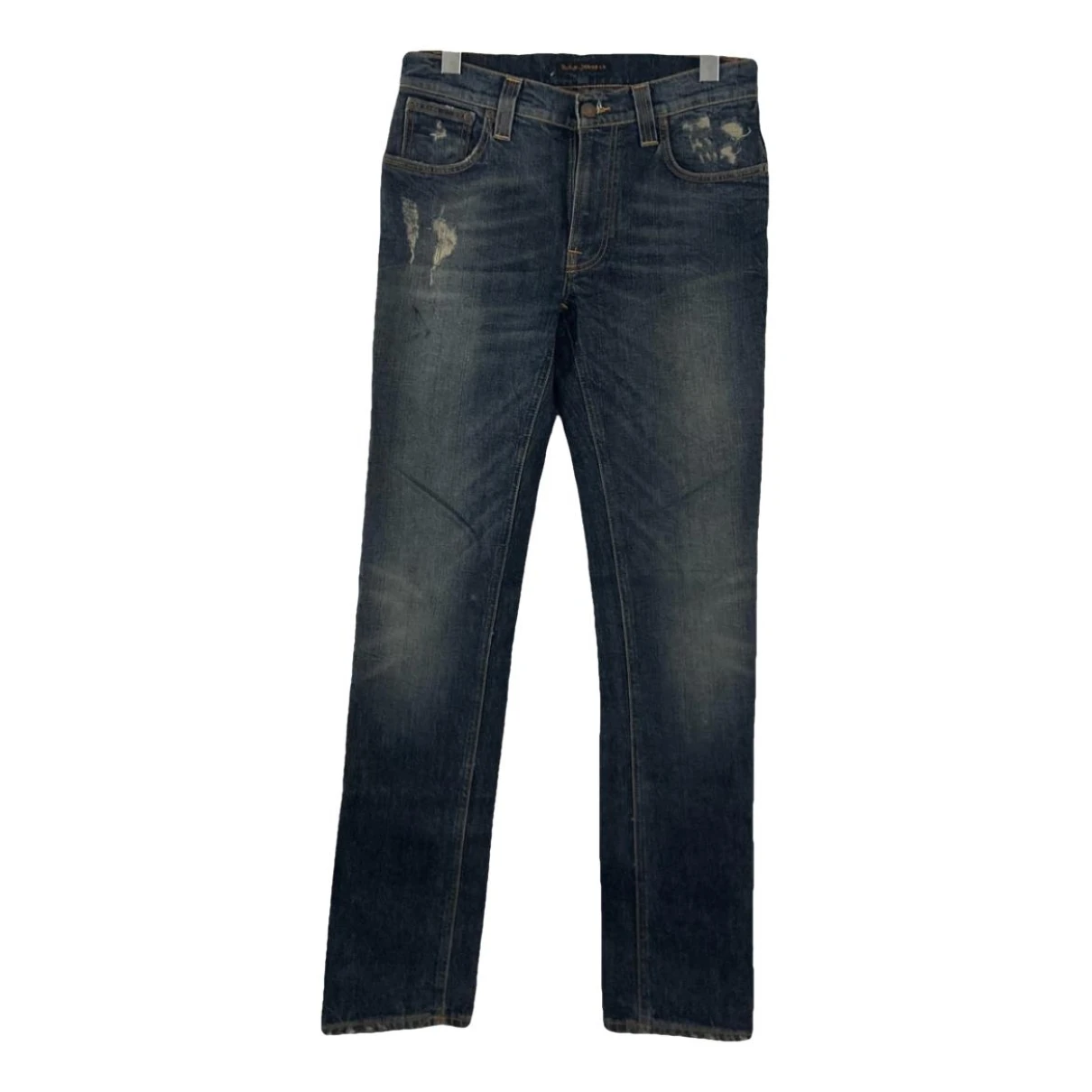 Pre-owned Nudie Jeans Straight Jeans In Blue