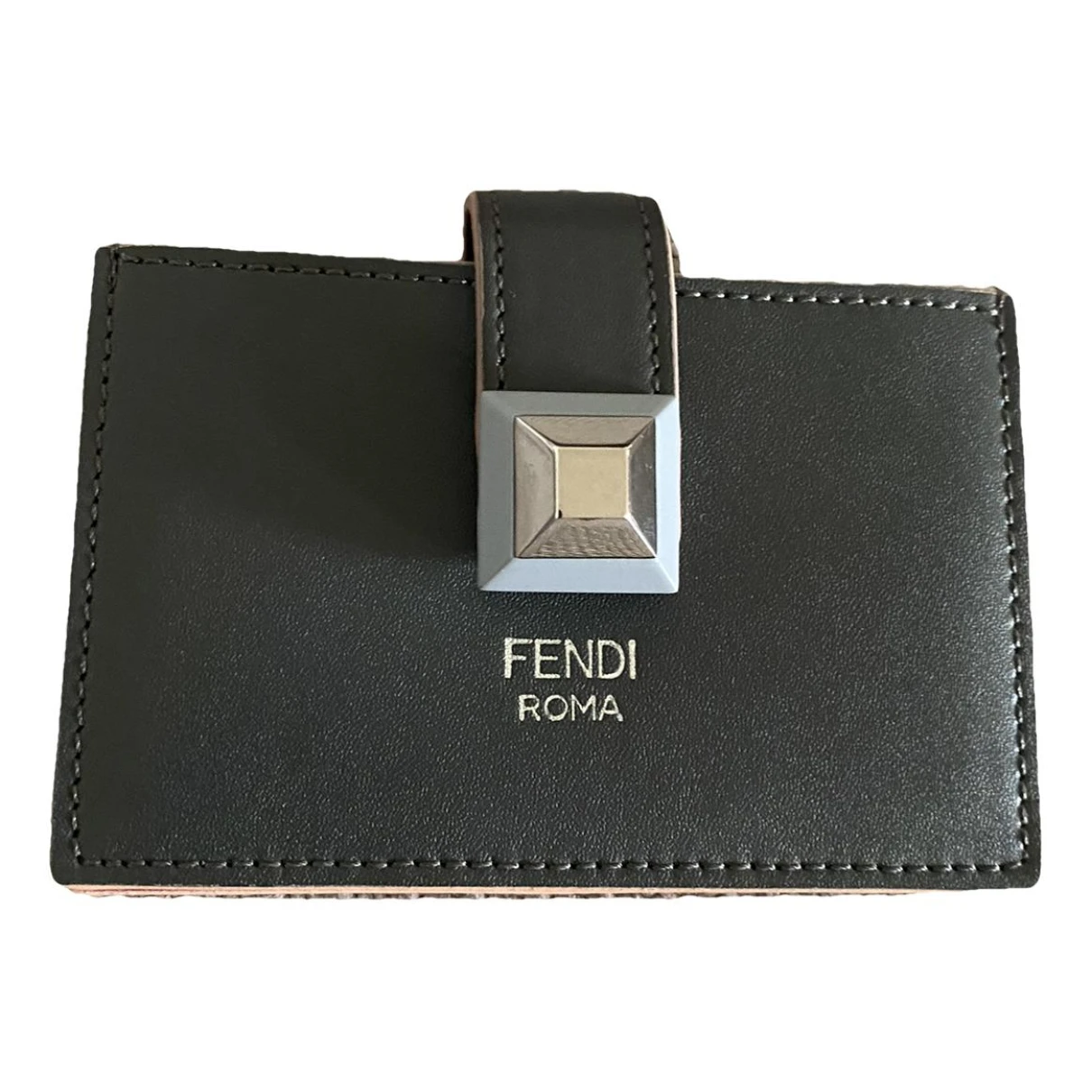 Pre-owned Fendi Leather Wallet In Grey