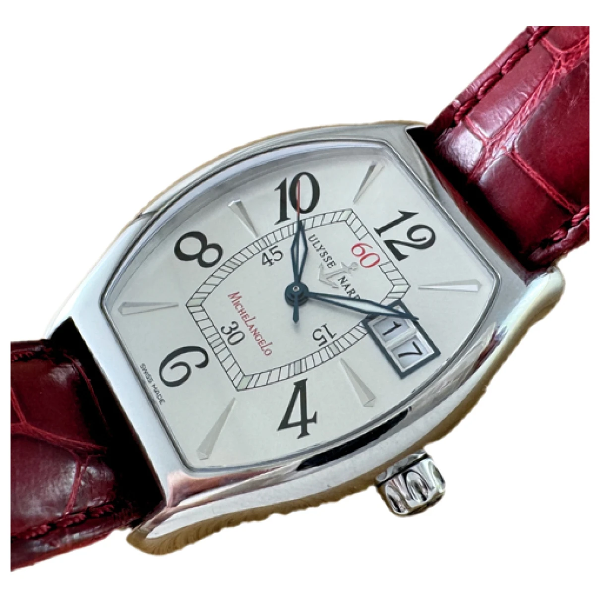 Pre-owned Ulysse Nardin San Marco Grande Date Watch In White