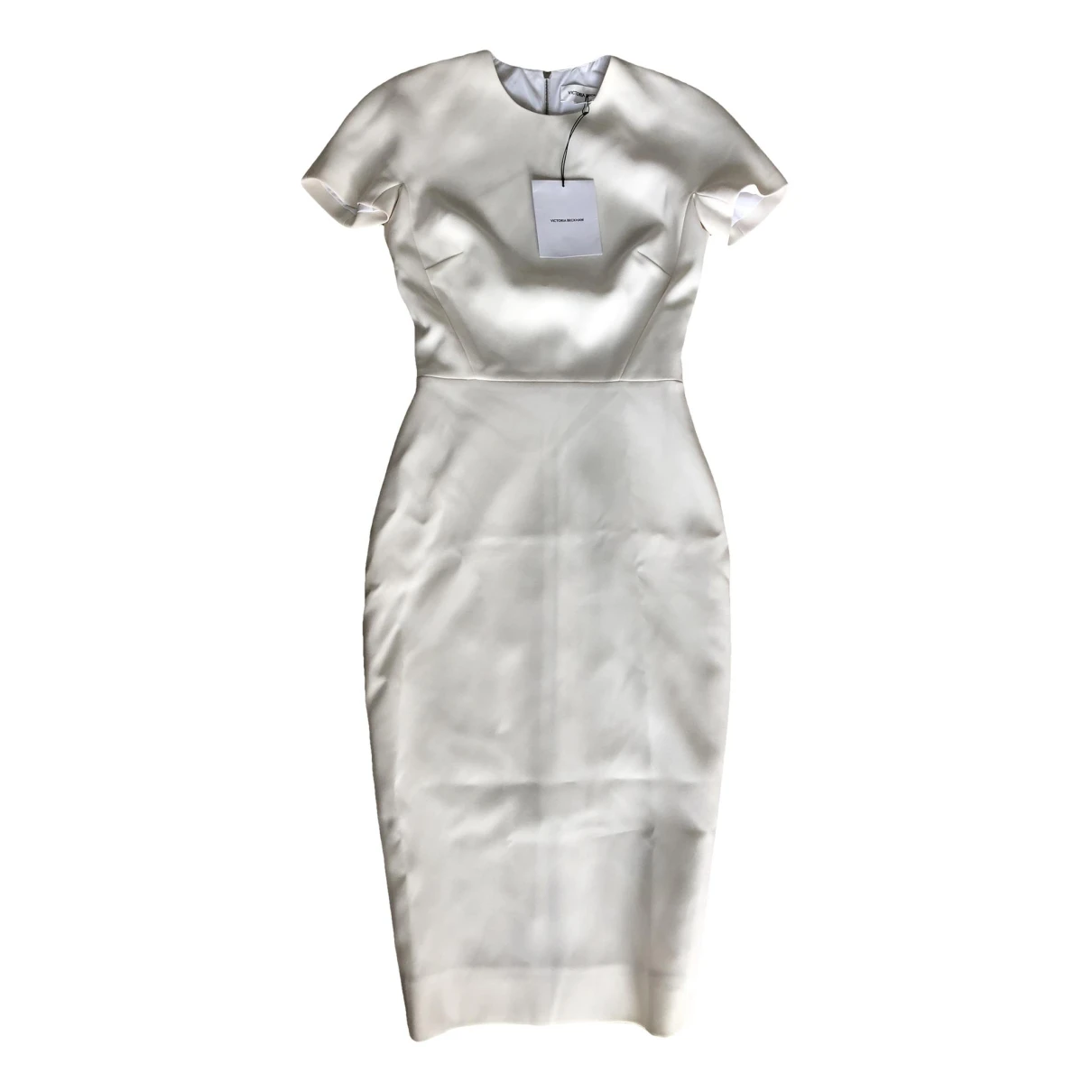 Pre-owned Victoria Beckham Mid-length Dress In Ecru