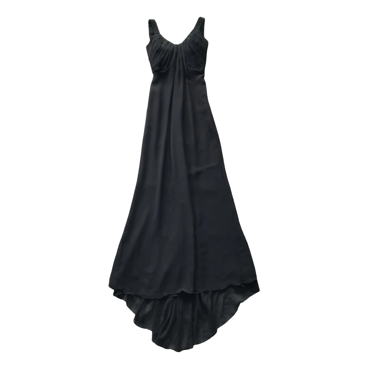 Pre-owned Versace Silk Maxi Dress In Black