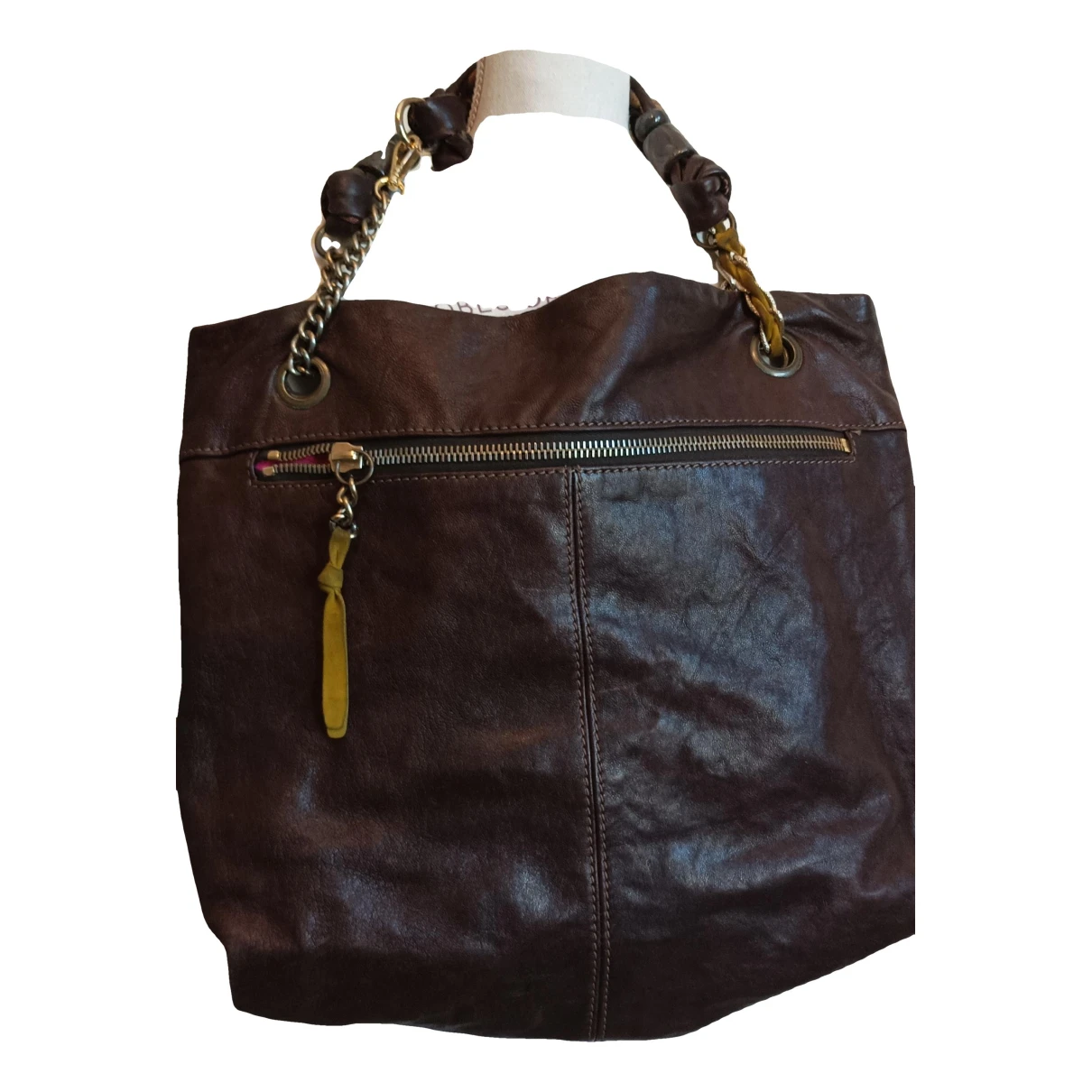 Pre-owned Maliparmi Leather Handbag In Brown