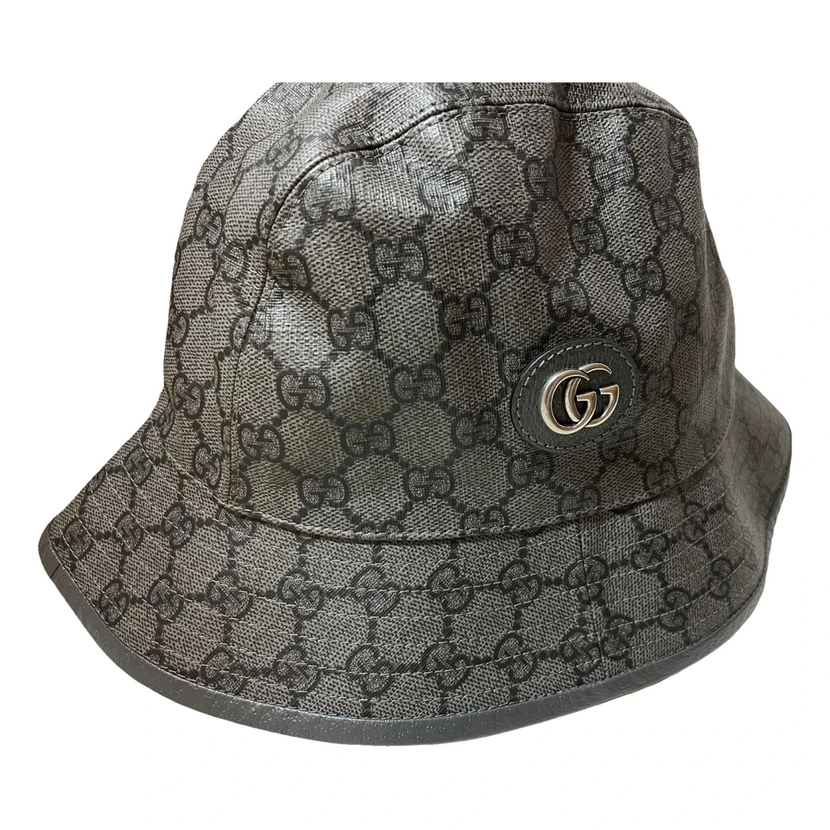 Pre-owned Gucci Cloth Hat In Grey