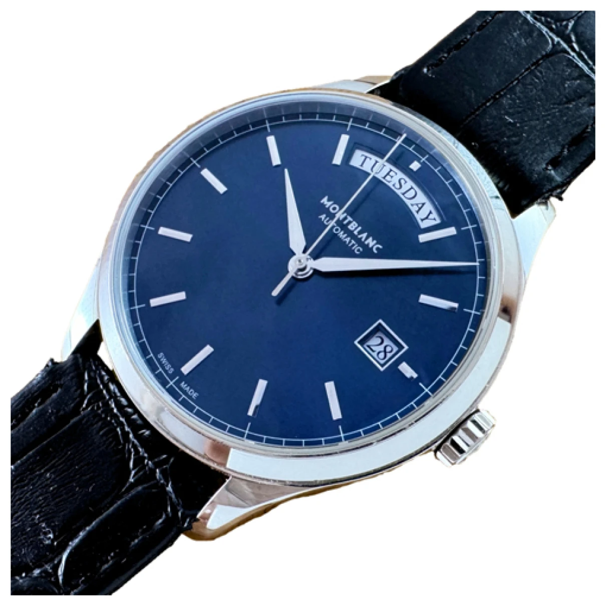 Pre-owned Montblanc Star Watch In Blue