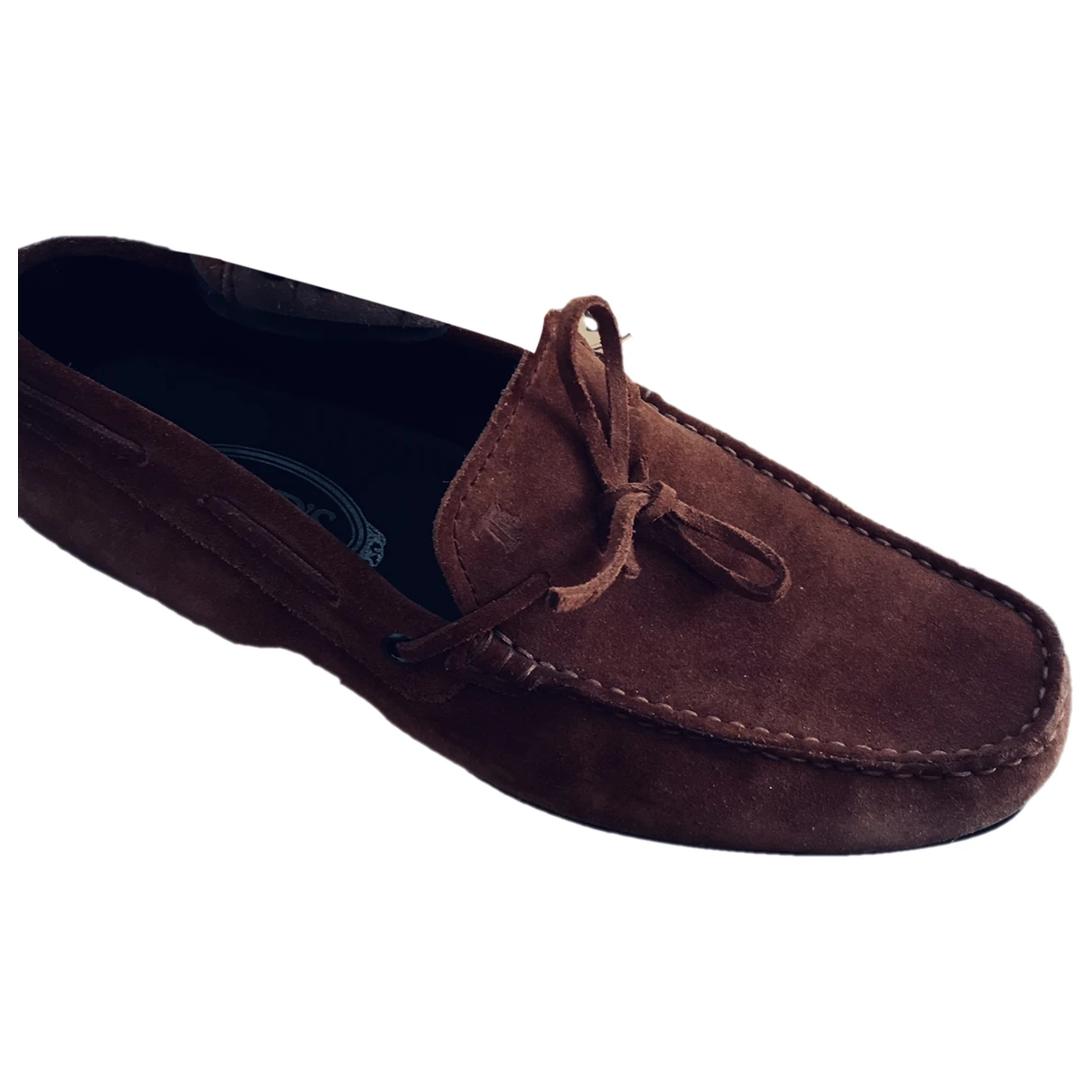 Pre-owned Tod's Gommino Leather Flats In Brown