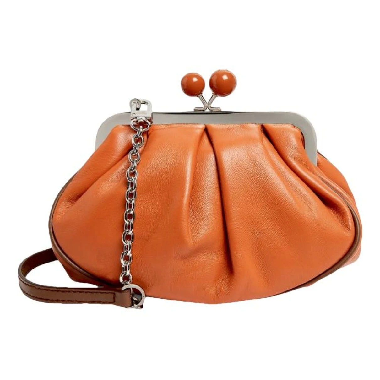 Pre-owned Max Mara Pasticcino Leather Handbag In Orange