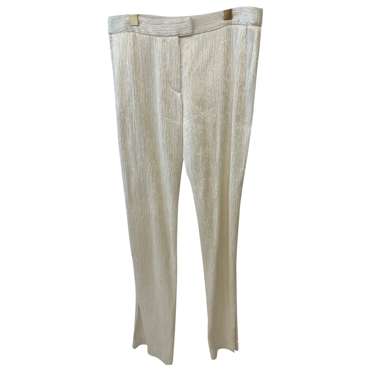 Pre-owned Louis Vuitton Trousers In White