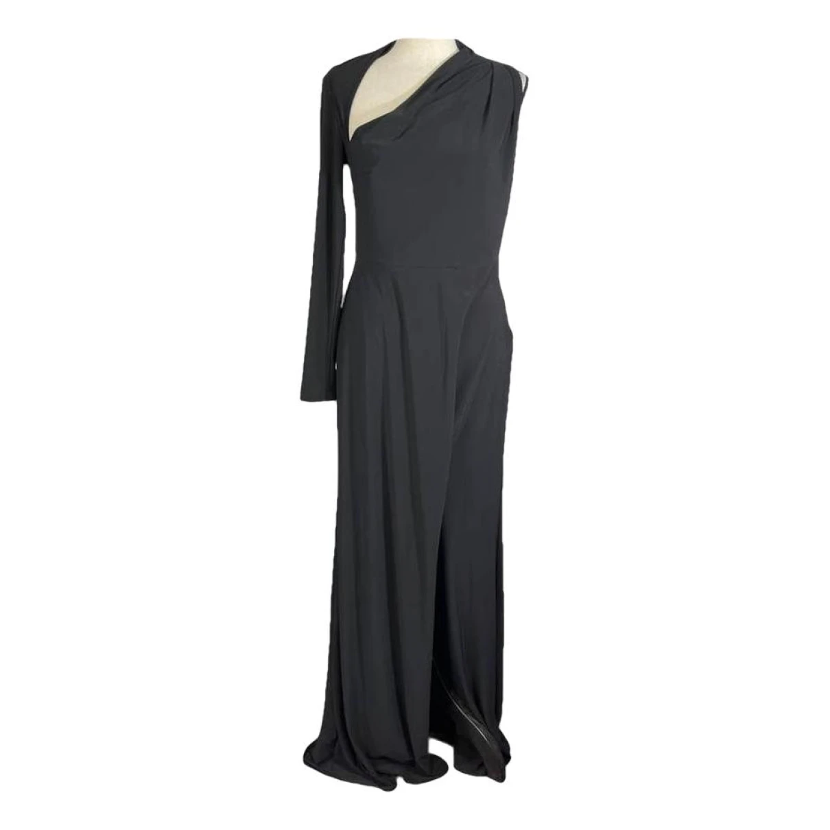 Pre-owned Betsy & Adam Maxi Dress In Black