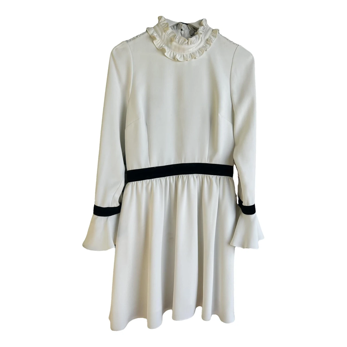 Pre-owned Valentino Mini Dress In White