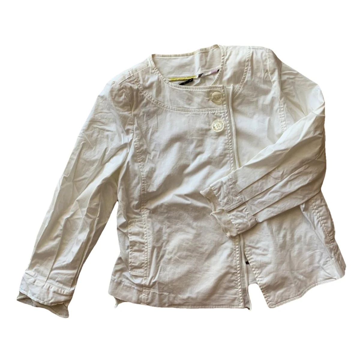 Pre-owned Manila Grace Short Vest In White