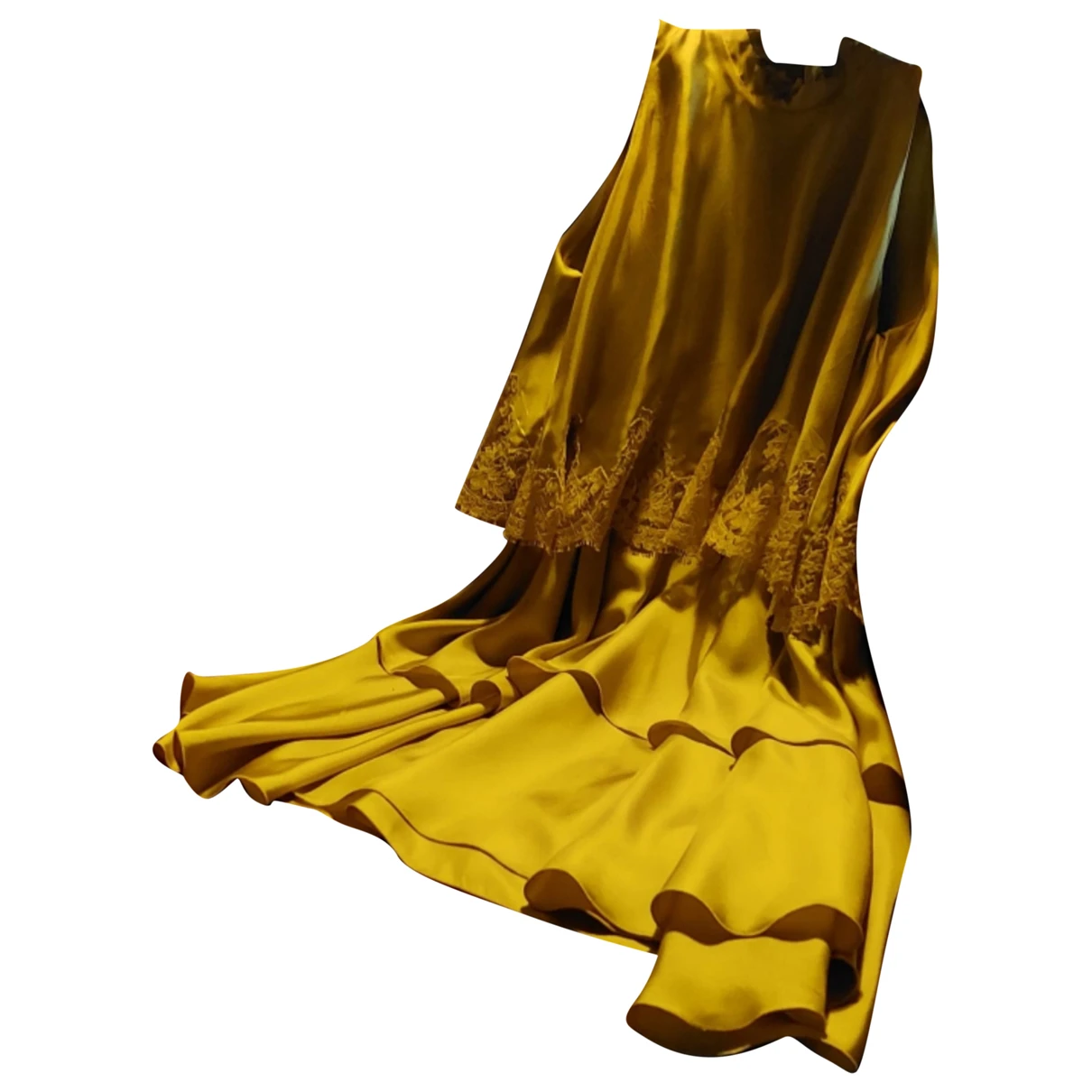 Pre-owned Ermanno Scervino Silk Dress In Yellow