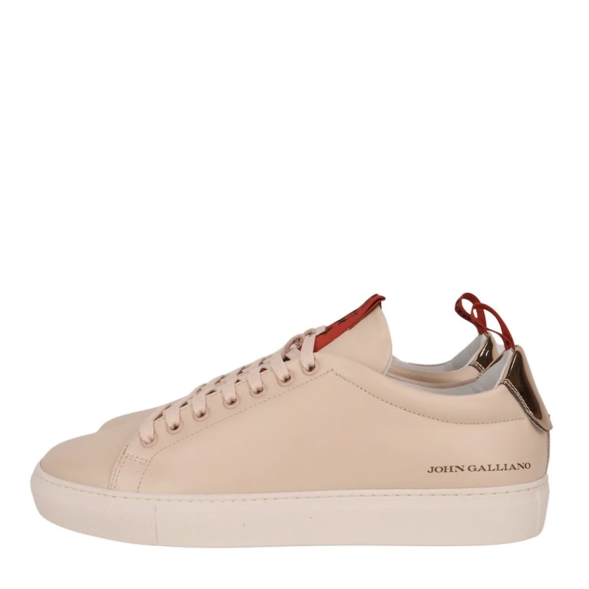 Pre-owned John Galliano Leather Trainers In Pink