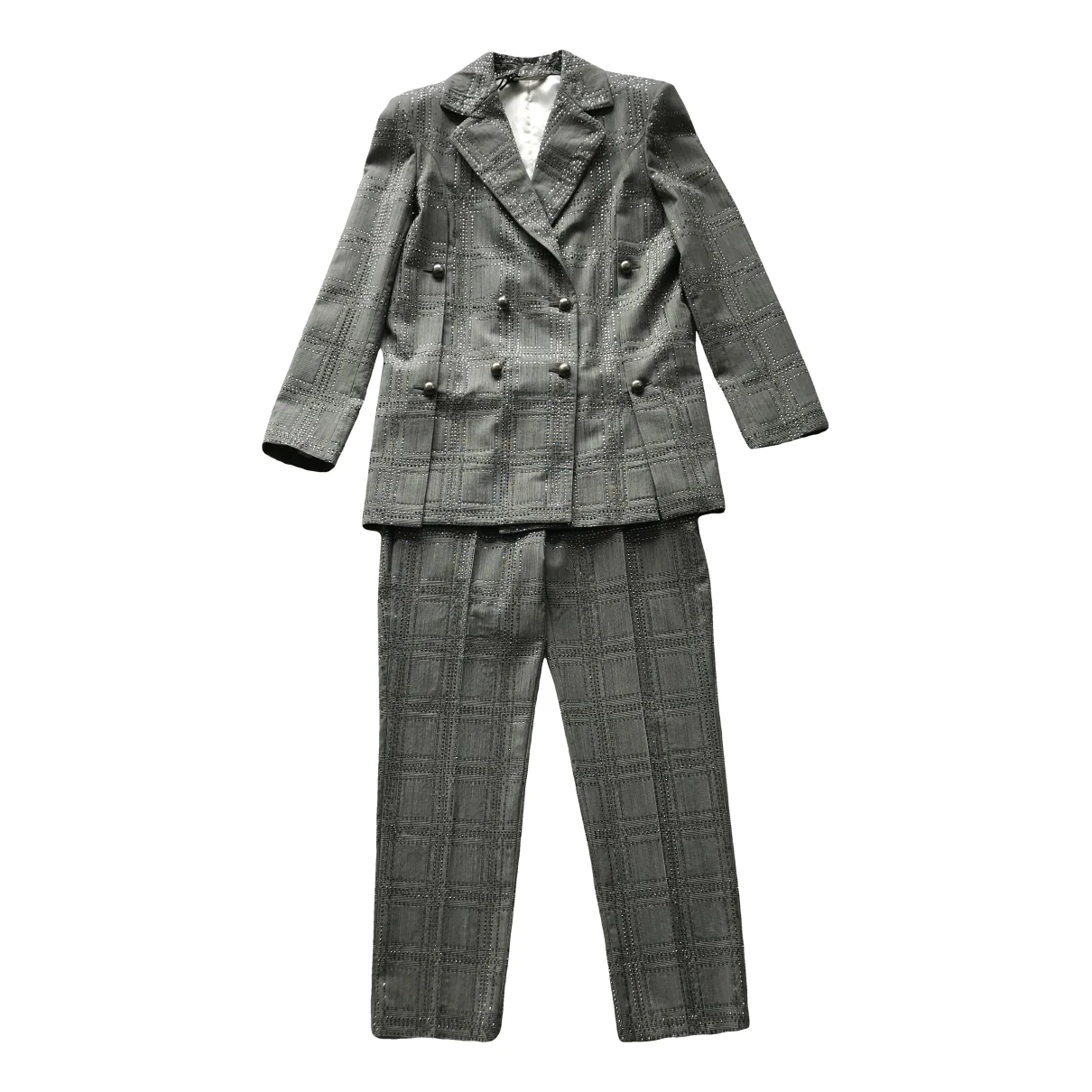 Pre-owned Ermanno Scervino Wool Suit Jacket In Grey