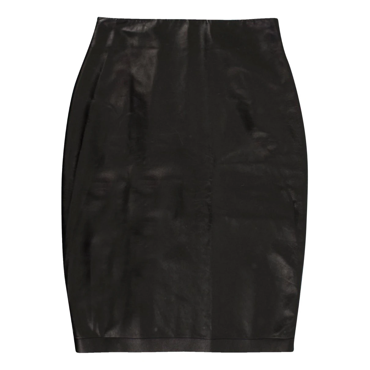 Pre-owned Tom Ford Leather Skirt In Black