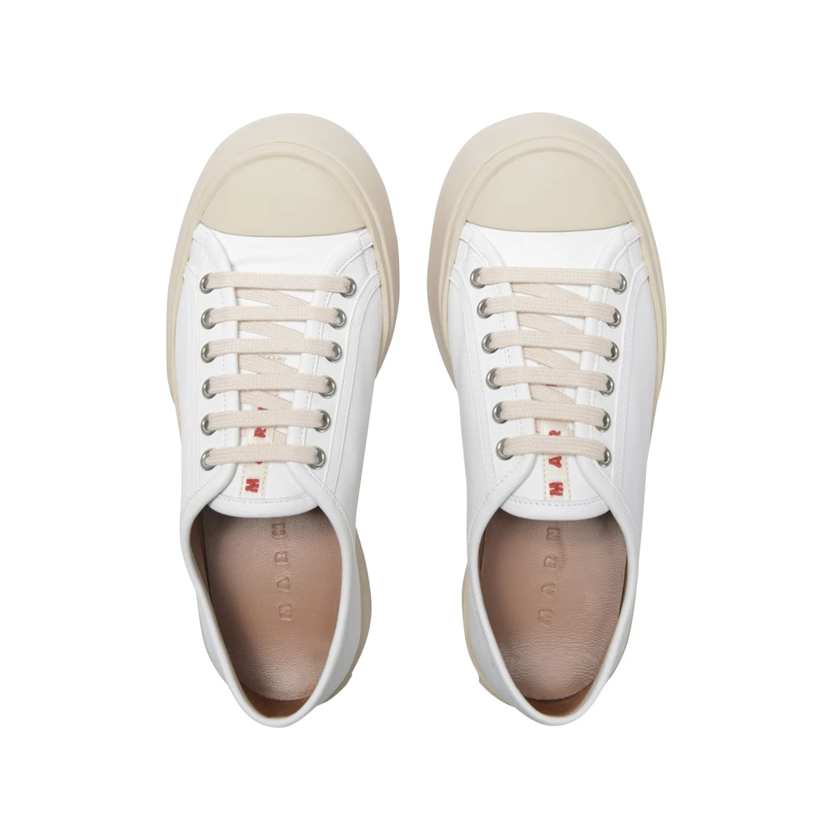 Pre-owned Marni Leather Trainers In White