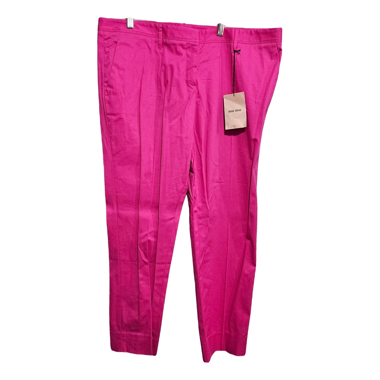 Pre-owned Miu Miu Straight Pants In Pink