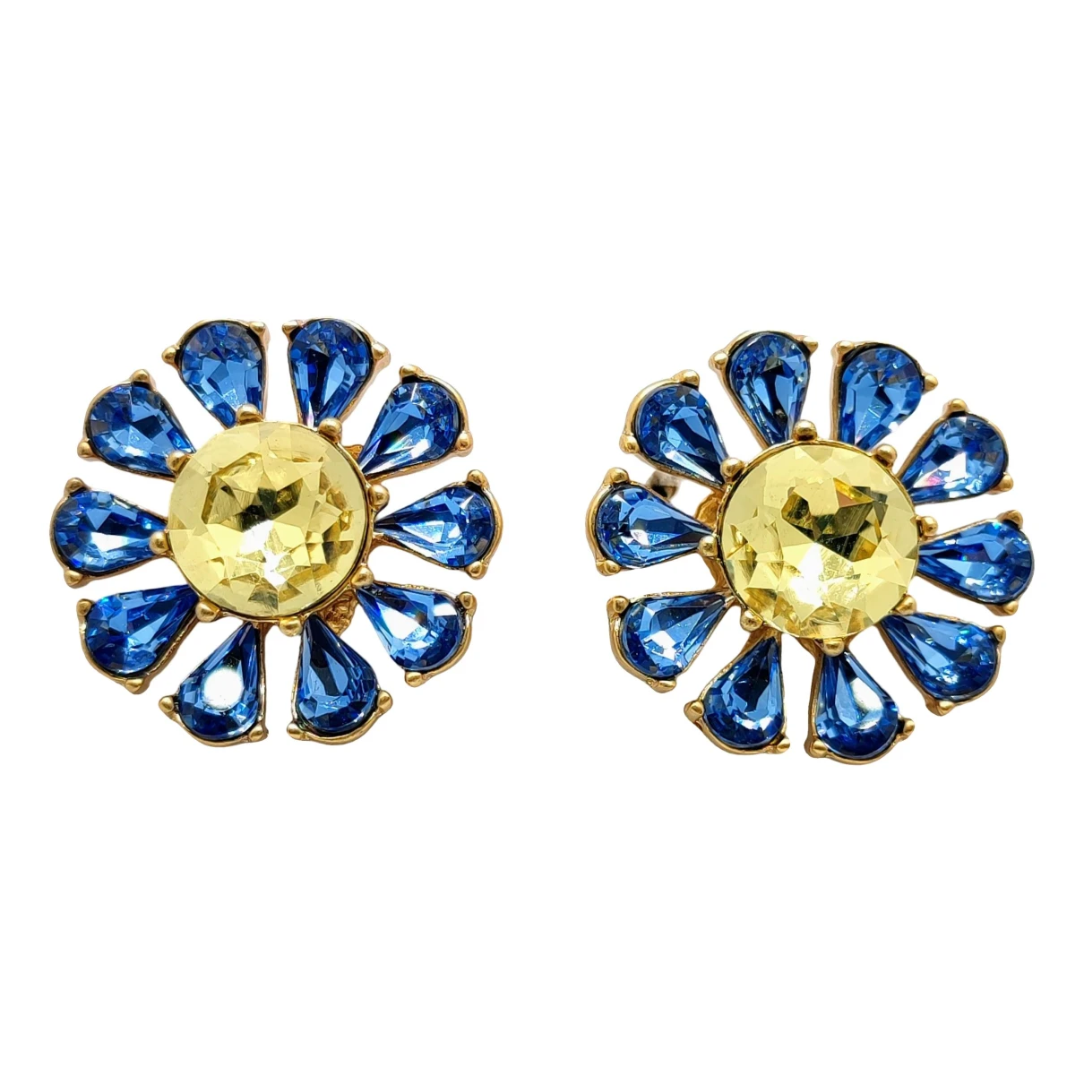 Pre-owned Oscar De La Renta Earrings In Blue