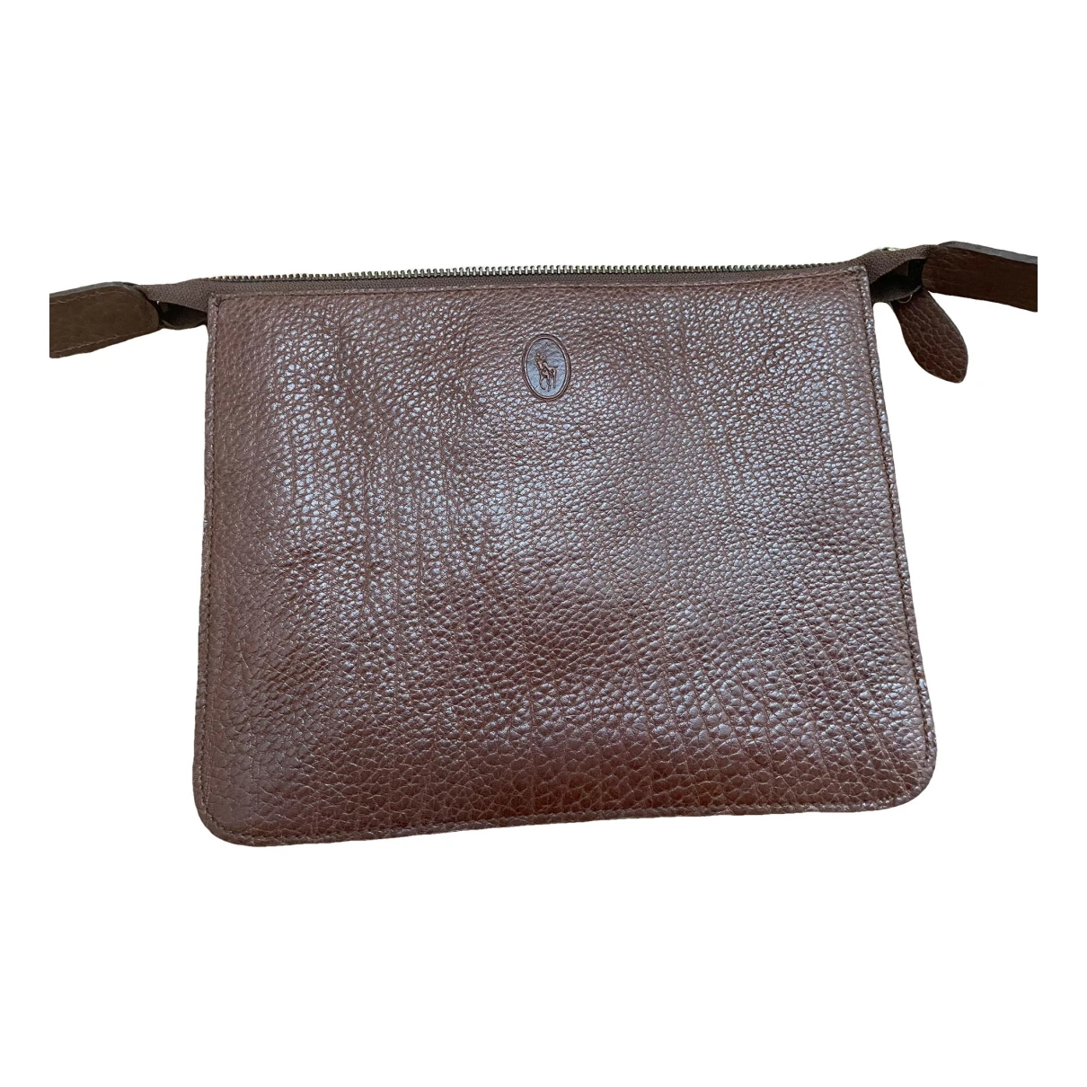 Pre-owned Ralph Lauren Leather Clutch Bag In Brown