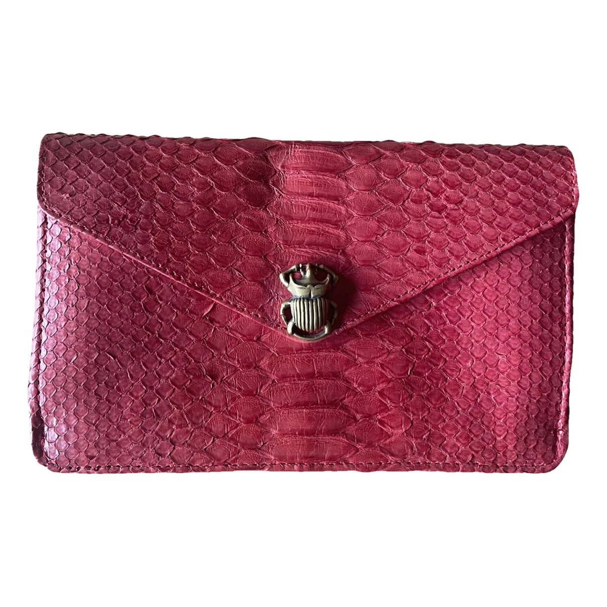 Pre-owned Claris Virot Leather Clutch In Red