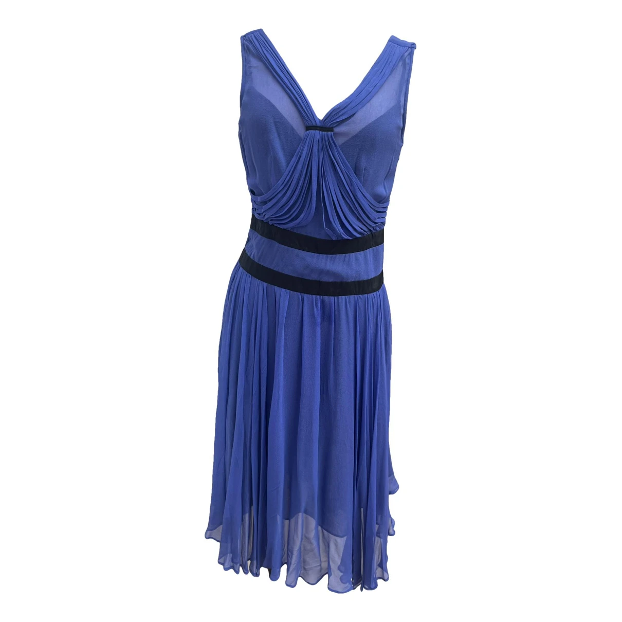 Pre-owned Chloé Silk Mid-length Dress In Blue