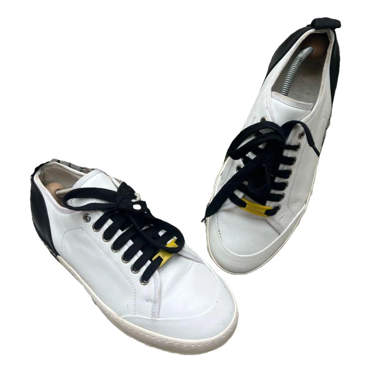 Pre-owned Jil Sander Leather Low Trainers In White