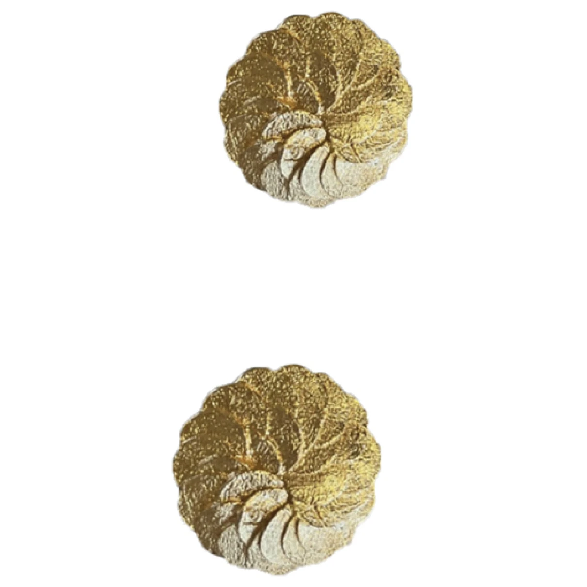 Pre-owned Chanel Camélia Earrings In Gold