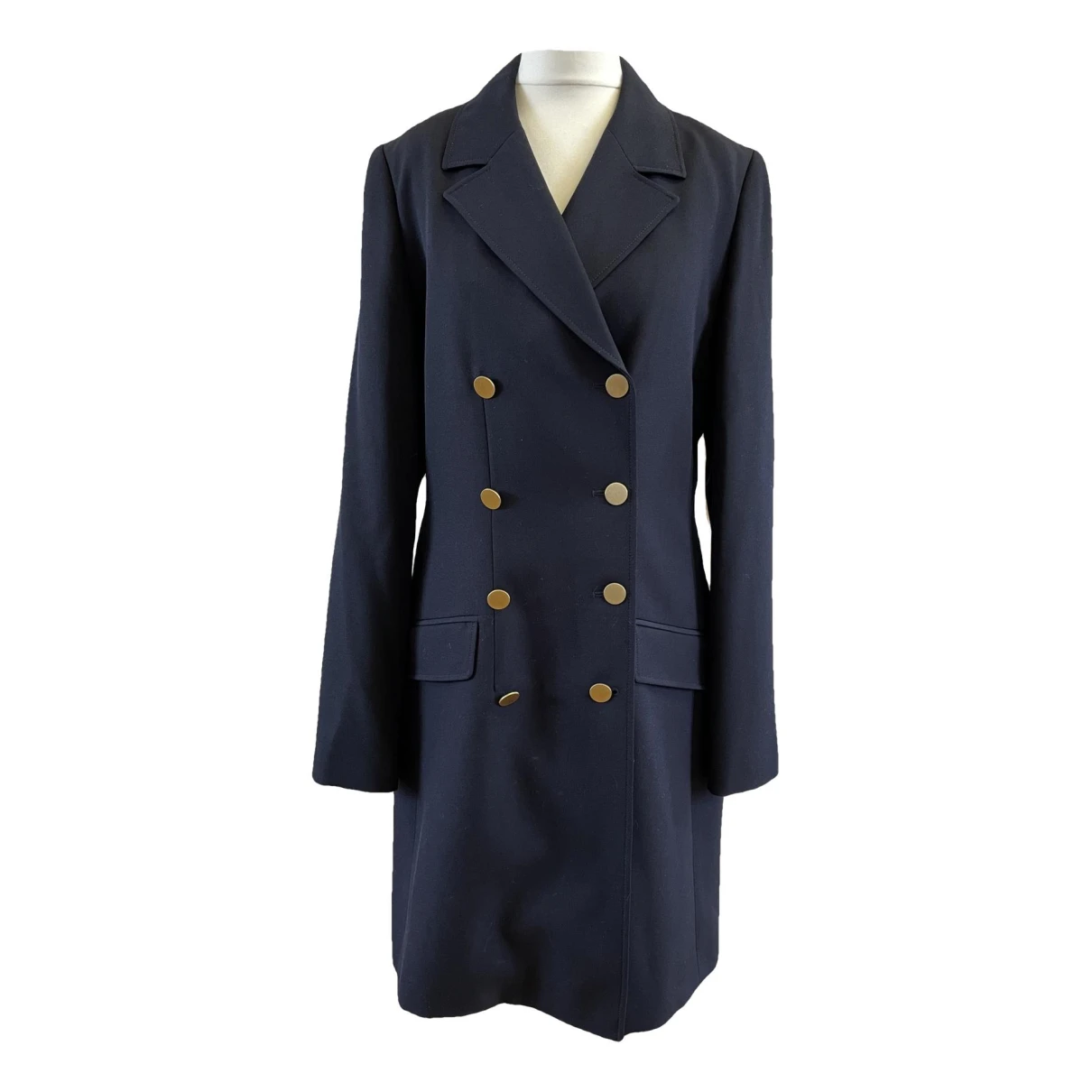 Pre-owned Vanessa Seward Wool Coat In Navy