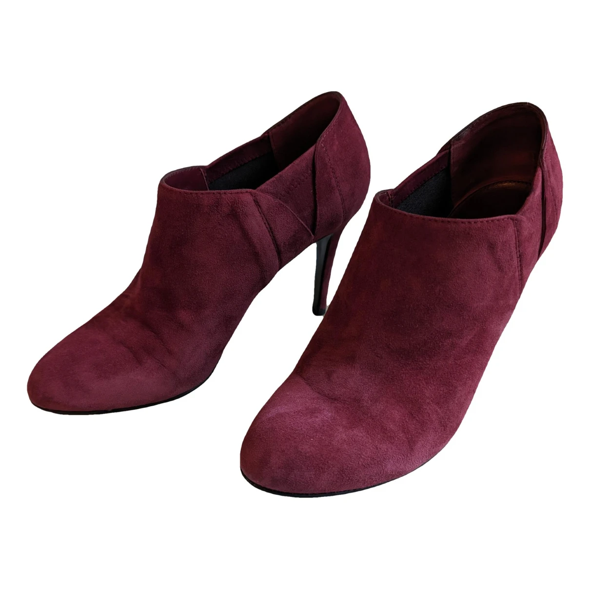 Pre-owned Sergio Rossi Boots In Burgundy