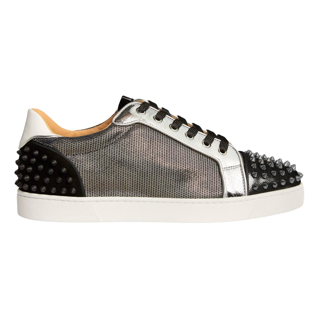 Pre-owned Christian Louboutin Leather Low Trainers In Multicolour