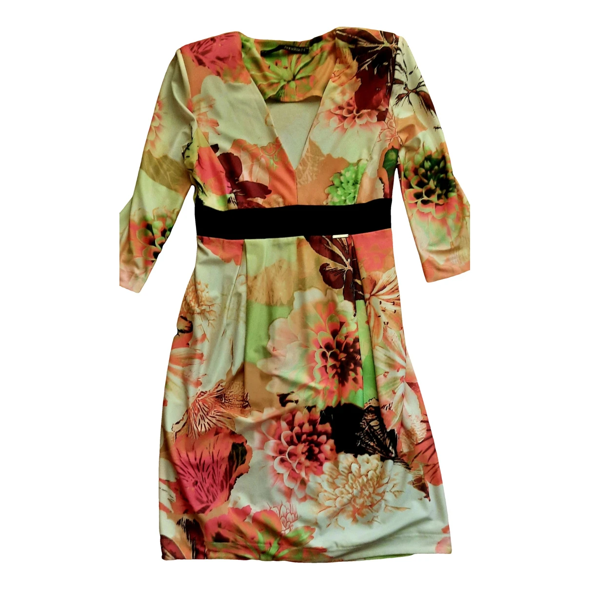 Pre-owned Annarita N Mini Dress In Multicolour