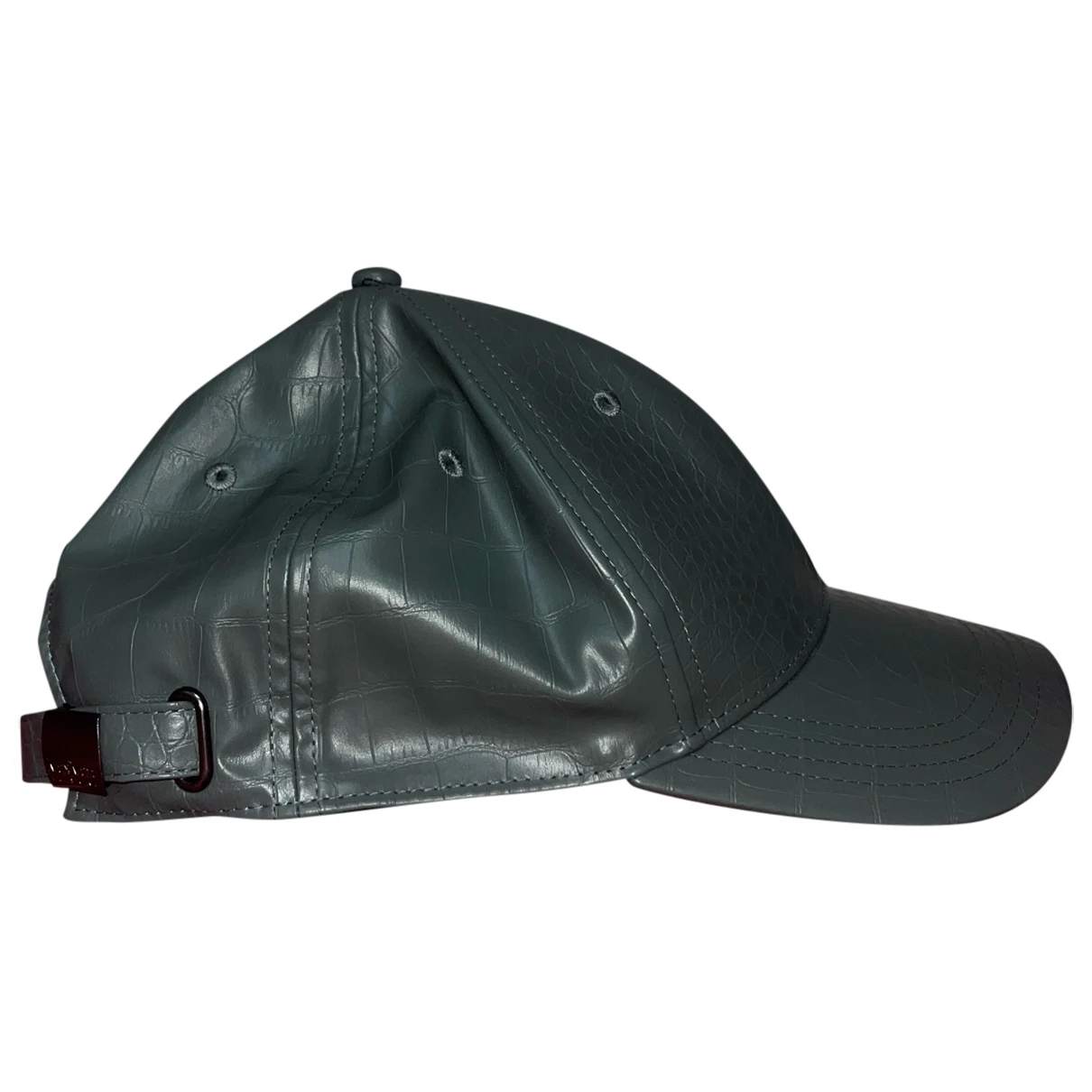 Pre-owned Max Mara Leather Cap In Green